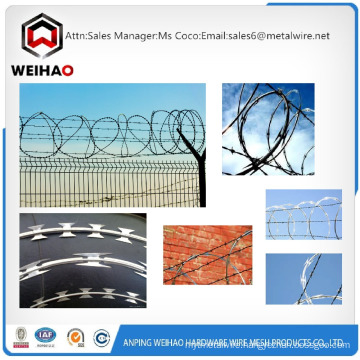 Nigeria salable Barb Wire Crosee type single type razor barbed wire/razor wire